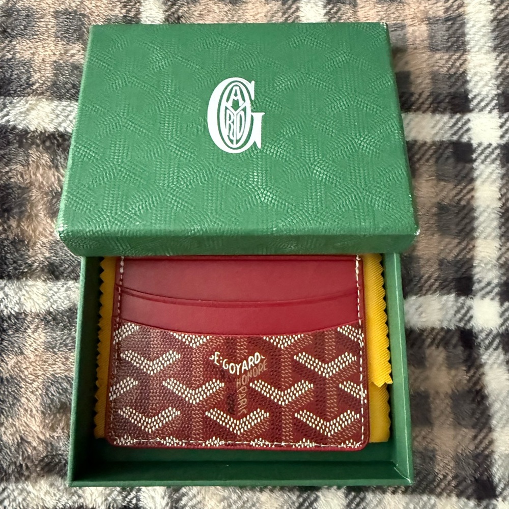 Goyard Burgundy and Red luxury wallet